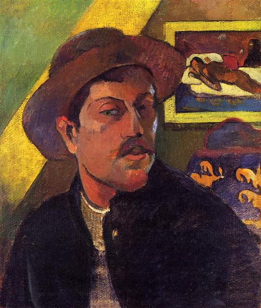 Paul Gauguin, 'Self Portrait In A Hat', c. 1893